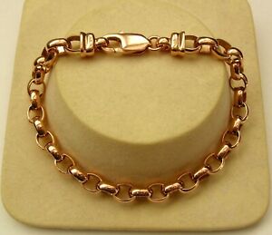 【送料無料】ネックレス listinggenuinesolid9ctroseoval belcher braceletparrot clasp 195215cm listinggenuine solid 9ct rose gold oval belcher brace|hokushin
