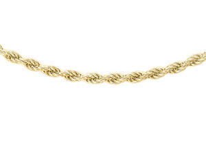 【貨物輸送無料】首飾り イエローゴールドロープチェーン9コンピュータ断層撮影法 yellow gold 30 rope chain 76糎30