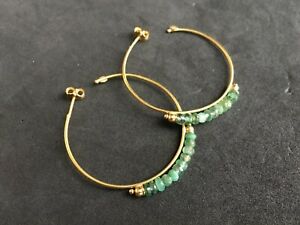 【送料無料】ネックレス ロンドンゴールドエメラルドフープイヤリングリンクlinks of london 18ct gold and emerald hoop earrings|hokushin