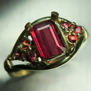 【送料無料】ネックレス　ルビーレッドサファイアイエローゴールドリング130cts natural red ruby amp; red sapphires 9ct 375 yellow gold ring｜hokushin