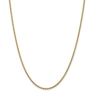 【送料無料】ネックレス 22mm14kイェローゴールドケーブルリンクチェーンwロブスター162414k yellow gold 22mm solid polished cable link chain w lobster clasp 16  24