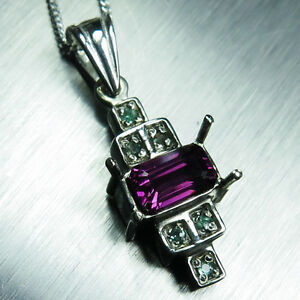 【送料無料】ネックレス　ガーネットアレクサンドライトｋイエローホワイトゴールドペンダントnatural rhodolite garnet amp;alexandrite 9ct 14k 18k yellow white gold pendant
