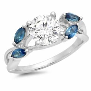 【送料無料】ネックレス　スターリングシルバーサファイアサファイアリング140 ct sterling silver genuine sapphire amp; marquise blue genuine sapphire ring｜hokushin