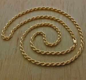【貨物輸送無料】首飾り ゴールドイタリアロープチェーン￥uk hallmarked 9コンピュータ断層撮影法 gold italian rope chain  26  5粍  15g rrp 610 i10_26