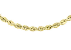 【貨物輸送無料】首飾り イエローゴールドロープチェーン9コンピュータ断層撮影法 yellow gold 40 rope chain 56糎22