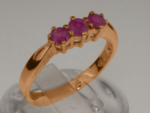 【送料無料】ネックレス 18ct 750zゴールドルビーwomensサイズjsolid 18ct 750 rose gold natural ruby womens trilogy ring sizes j to z|hokushin