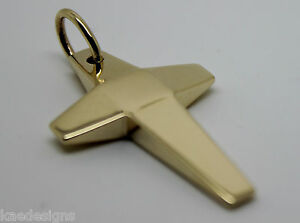 【送料無料】ネックレス フルソリッドイエローゴールドプレーンクロスペンダントgenuine full solid heavy 9ct 9k yellow gold plain cross pendant|hokushin