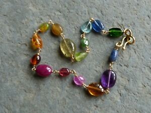 【送料無料】ネックレス ブレスレットゴールドストーンズbracelet gold 18 ct, stones precious|hokushin