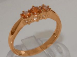 【送料無料】ネックレス　ソリッドローズゴールドシトリンリングサイズsolid 18ct 750 rose gold natural citrine womens trilogy ring sizes j to z｜hokushin