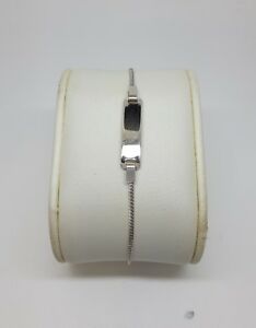 【送料無料】ネックレス　ホワイトゴールドアイデンティティブレスレットドルmiran 110067 9k babies white gold identity bracelet adj15amp;17cm rrp 220