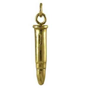 【送料無料】ネックレス　ゴールド9ct gold bullet charm