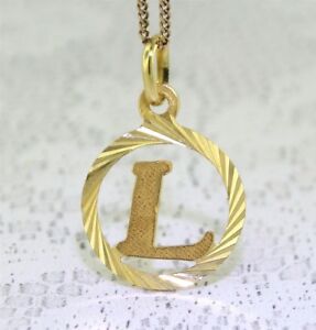【送料無料】ネックレス　イエローゴールドメッキペンダントyellow gold initial l pendant guaranteed genuine 18k gold｜hokushin