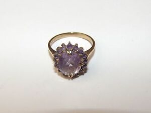 【送料無料】ネックレス　ゴールドアメジストドレスリングサイズサイズ9ct gold amethyst dress ring uk size l us size 5 34 32,370円