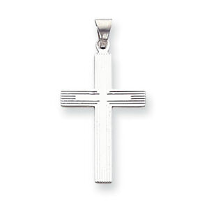 【送料無料】ネックレス kホワイトゴールドクロスペンダント listing14k white gold solid cross pendant xwr3|hokushin