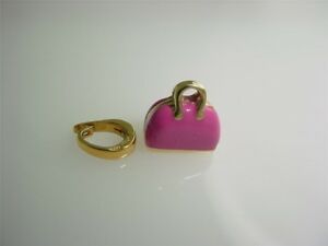 【送料無料】ネックレス　ゴールドハンドバッグエナメルスナップ14k gold 3d handbag purse charm enamel snap bail 14kt 32,370円