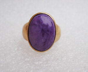 【送料無料】ネックレス　ビンテージゴールドパープルストーンリングサイズgents ladies vintage 9ct gold purple stone ring uk size t us 10