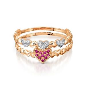 【送料無料】ネックレス　585 ロシアローズ14k2585 russian rose 14k gold two parts heart ring