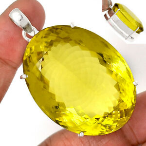 【送料無料】ネックレス　49gレモントパーズ925スターリングペンダントlmtp31849g lemon topaz 925 sterling silver pendant jewelry lmtp318｜hokushin