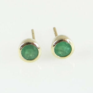 【送料無料】ネックレス　ゴールドラウンドエメラルドイヤリング9ct gold round 52ct emerald earrings 29,237円