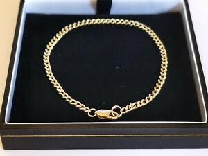 【送料無料】ネックレス ゴールドイエローリンクブレスレットロブスタークラスプgold 9ct yellow 75 25mm popular curb link bracelet 35g neat lobster clasp|hokushin