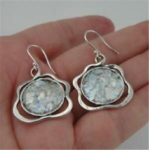 【送料無料】ネックレス　ハダルデザイナーハンドメイドスターリングシルバーローマガラスイヤリングhadar designers handmade sterling silver antique roman glass earrings as 140417