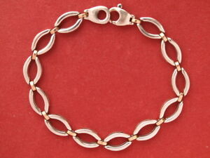 【送料無料】ネックレス 9ctバラ730グラムリンク9ct white rose gold oblong links bracelet 730 grams|hokushin