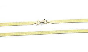 【送料無料】ネックレス　イエローゴールドヘリンボーンチェーンインチロブスタークラスプ10k yellow gold herringbone chain 3mm wide 16 inch lobster claw clasp｜hokushin