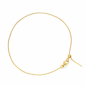 【送料無料】ネックレス　3759ctゴールド75インチreal 375 9ct gold adjustable 75 inch bracelet plain simple everyday comfortable 29,237円