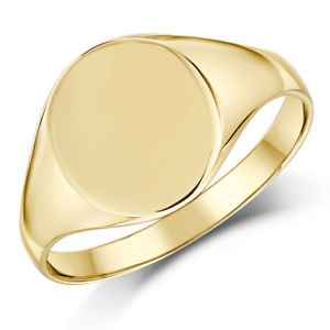 【送料無料】ネックレス　9ctイェローゴールドladies signet ring 9ct yellow gold oval shape