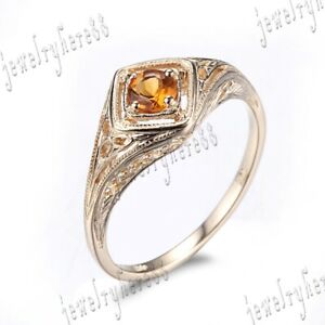 【送料無料】ネックレス　ｋイエローゴールドシトリンビンテージspecial solid 10k yellow gold gemstone genuine citrine vintage fine wedding ring｜hokushin 29,237円