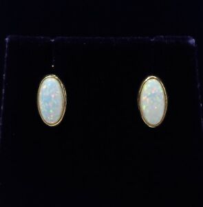 【送料無料】ネックレス　オパールスタッドイヤリングイエローゴールド×グラムoval opal stud earrings 9ct yellow gold 11 mm x 6 mm 16 grams