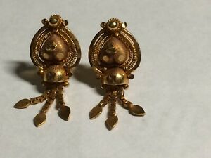 【送料無料】ネックレス アジアガラスイヤリンググラム22ct gold asian heart fronted earrings, 239,grams,|hokushin