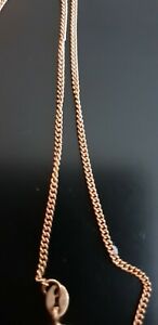 【送料無料】ネックレス　ソリッドゴールドファインカーブチェーンイン9ct 375 solid gold fine curb chain18ins gc｜hokushin