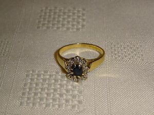 【送料無料】ネックレス ヴィンテージ14ct 585イェローゴールドサファイアサイズo 266gattractive vintage 14ct 585 yellow gold sapphire ring size o 266g|hokushin