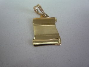 【送料無料】ネックレス kイエローゴールドスクロールプレートペンダントサイズ genuine 18ct 18k yellow gold scroll plate pendant size 3|hokushin