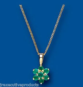 【送料無料】ネックレス エメラルドペンダントエメラルドネックレスイエローゴールドエメラルドペンダントエメラルドクラスタ