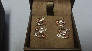 【送料無料】ネックレス　シルバーローズゴールドルテニウムメッキアメジストイヤリング￥clogau silver amp; rose gold ruthenium plated amp; amethyst origin earrings rrp 169