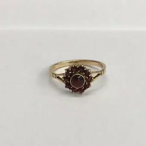 【送料無料】ネックレス　ブドウ14ctゴールドガーネットクラスタサイズnvintage solid 14ct rose gold garnet cluster ring size n