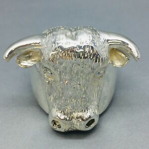 【送料無料】ネックレス　ハンドメイドソリッドスターリングシルバーデイジードレスリングサイズhandmade 925 solid sterling silver *daisy the cow* dress ring size x 051