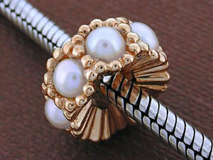 【送料無料】ネックレス ブレスレットソリッドローズゴールドビーズbd064 large genuine 9k solid rose gold natural pearl bead for european bracelet|hokushin