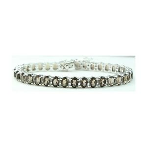 【送料無料】ネックレス　トパーズスターリングシルバーブレスレット listingsmoky topaz and sterling silver bracelet