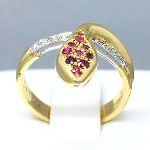 【送料無料】ネックレス　イエローゴールドキュービックジルコンレディースドレスリングサイズstunning 9ct yellow gold cubic zircon ladies *snake* dress ring size m 1730 29,887円