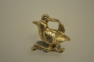 【送料無料】ネックレス　ブランチ9ct gold bird on branch charm