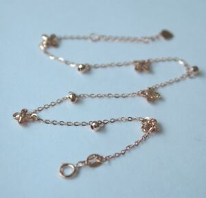 【送料無料】ネックレス 18k235cmau750oリンクsolid 18k rose gold bracelet special o link with flower bracelet 235cm au750|hokushin