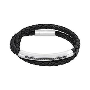 【送料無料】ネックレス　スワロフスキー5252387グレーbracelet swarovski gesture 5252387 leather grey crystal