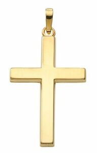 【送料無料】ネックレス　ゴールドイエローゴールドクロスペンダントクロスペンダントトップ585 gold yellow gold cross pendant cross pendant top quality anada
