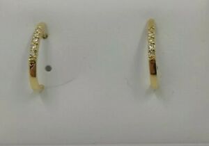 【送料無料】ネックレス　イヤリングゴールドフープearrings gold 18k medium hoop with zircons｜hokushin