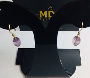 【送料無料】ネックレス　9ct yellow gold amethyst drop earrings9ct yellow gold amethyst drop earrings
