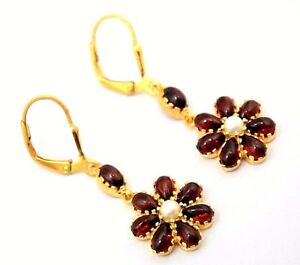【送料無料】ネックレス　ガーネットイヤリングガーネットパールgarnet earrings garnet amp; pearl