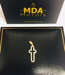 【送料無料】ネックレス 18ct yellow gold cubic zirconia cross pendant18ct yellow gold cubic zirconia cross pendant|hokushin